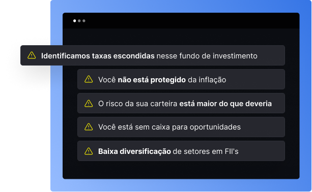 Suas notificações de risco